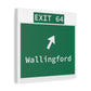 Vintage WCP Exit 64 Sign Matte Canvas, Stretched, 1.25"