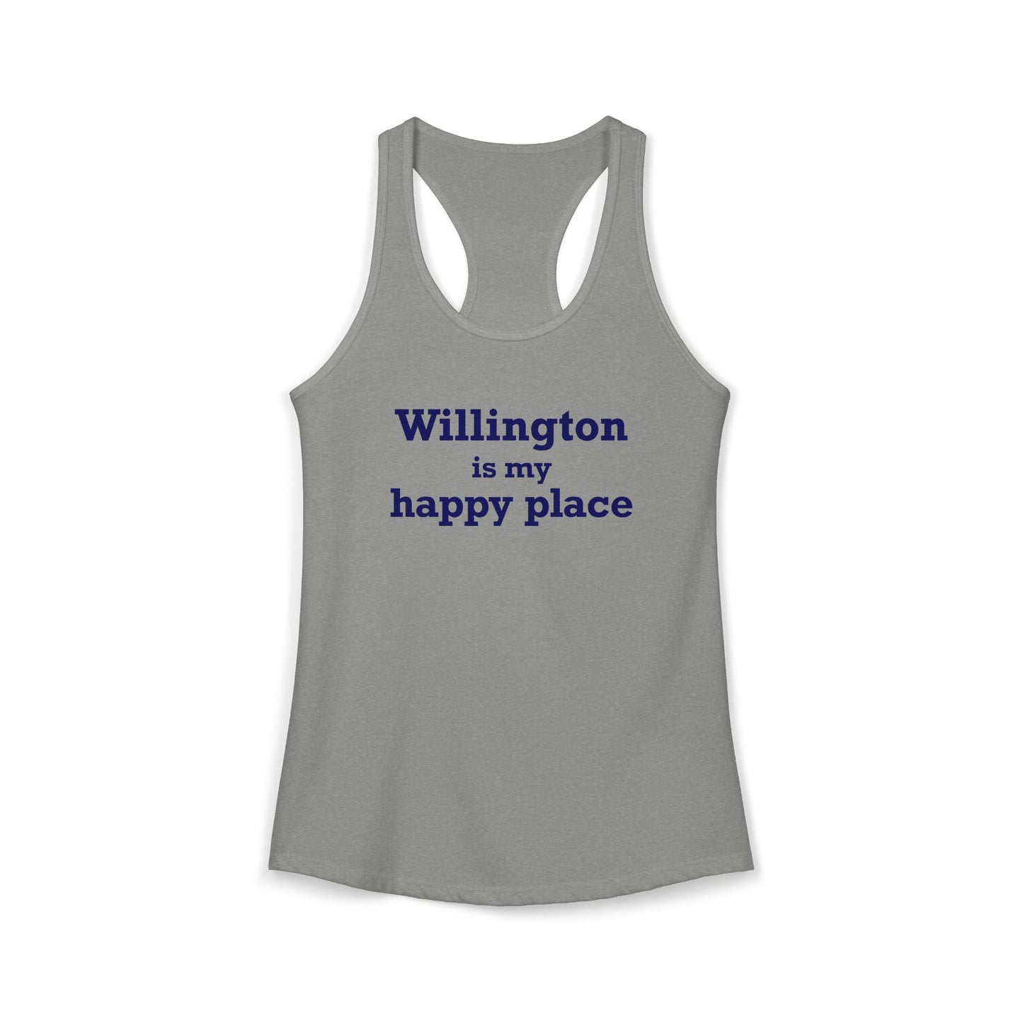 Willington is My Happy Place Women's Ideal Racerback Tank Top