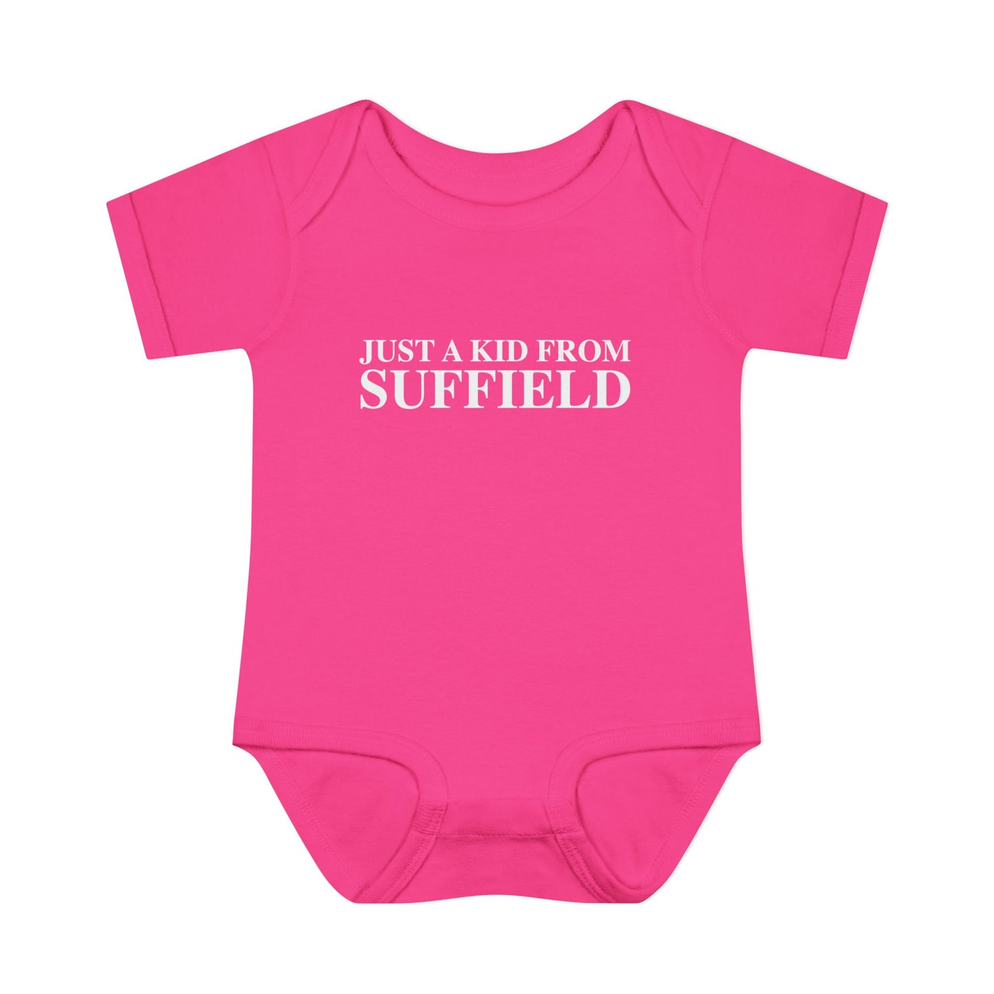 Just a kid from Suffield Infant Baby Rib Bodysuit