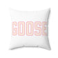 Goose Zip Code Peach & Pink Spun Polyester Square Pillow