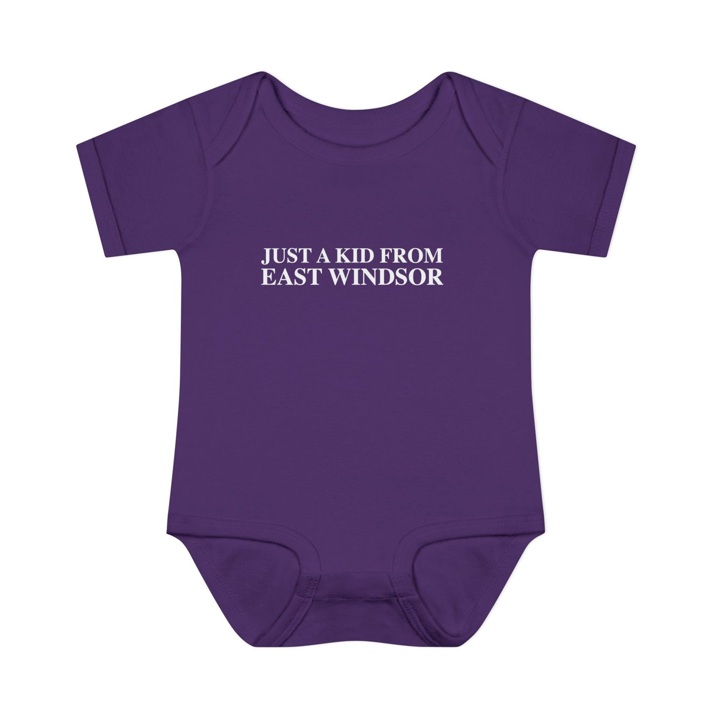Just a kid from East Windsor Infant Baby Rib Bodysuit