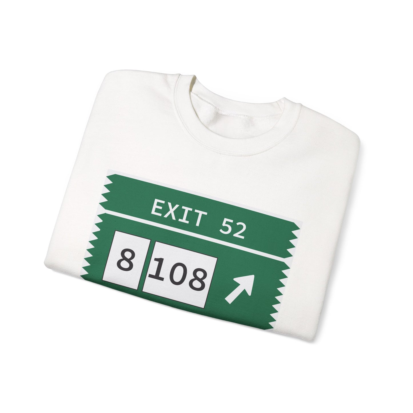 Vintage Merritt Parkway Exit 52 Sign Unisex Heavy Blend™ Crewneck Sweatshirt
