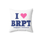 I Heart BRPT Spun Polyester Square Pillow