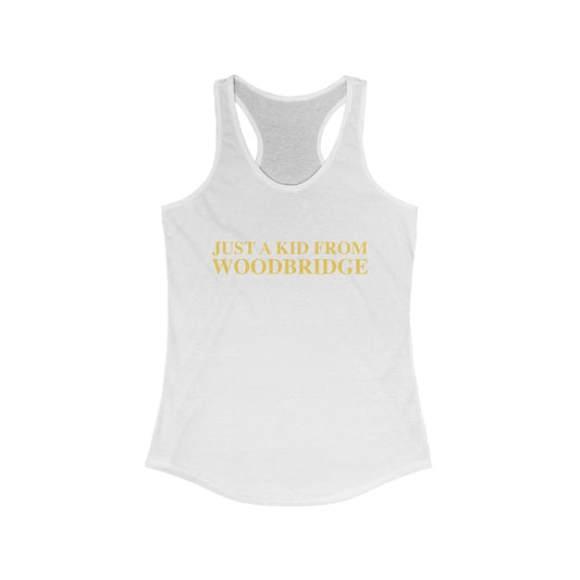 Just a kid from Woodbridge Women's Ideal Racerback Tank Top
