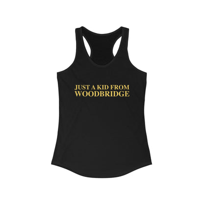 Just a kid from Woodbridge Women's Ideal Racerback Tank Top