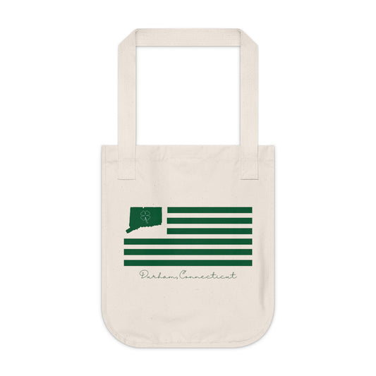 Durham Connecticut St. Patrick’s Day Flag Organic Canvas Tote Bag
