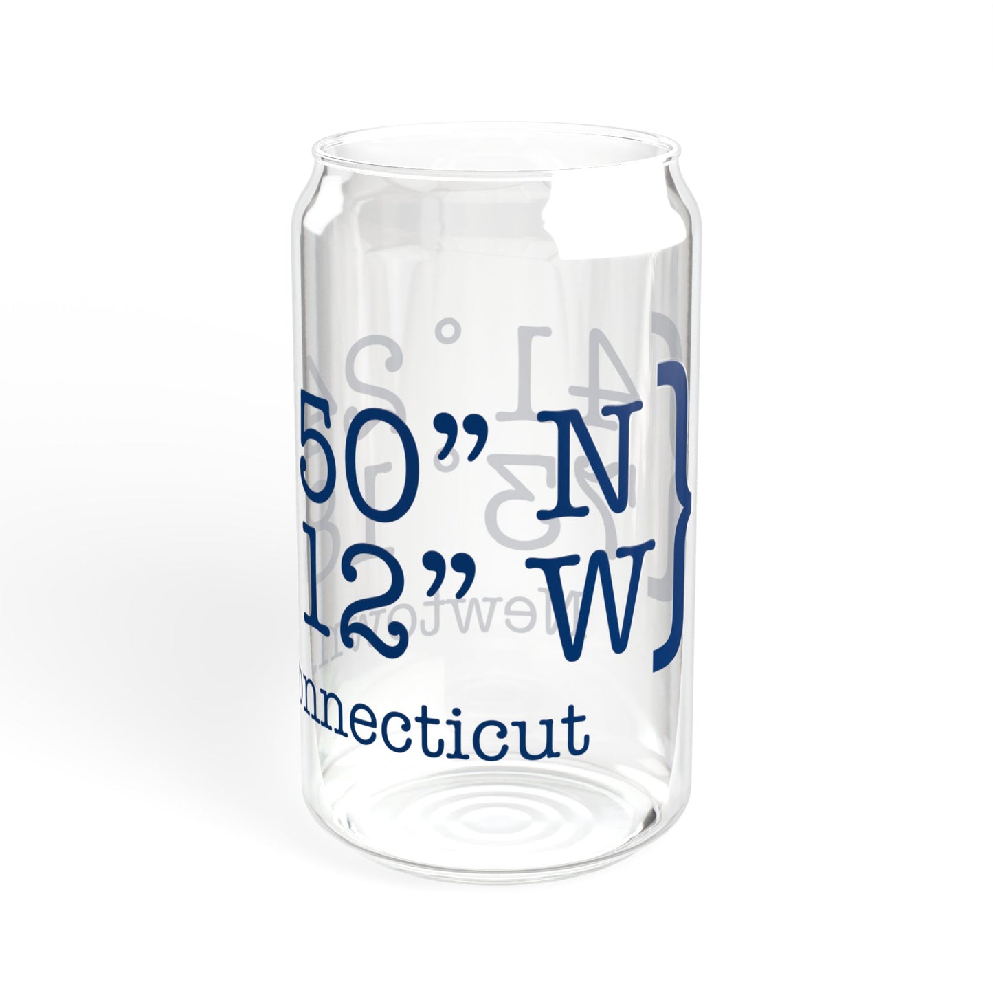 Newtown Coordinates Sipper Glass, 16oz