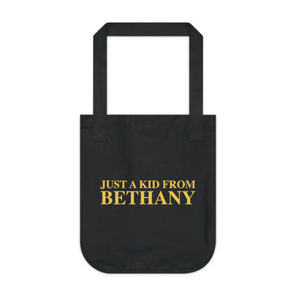 Just a kid from Bethany Organic Canvas Tote Bag