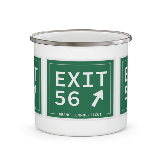 Vintage Exit 56 WCP Sign Enamel Camping Mug