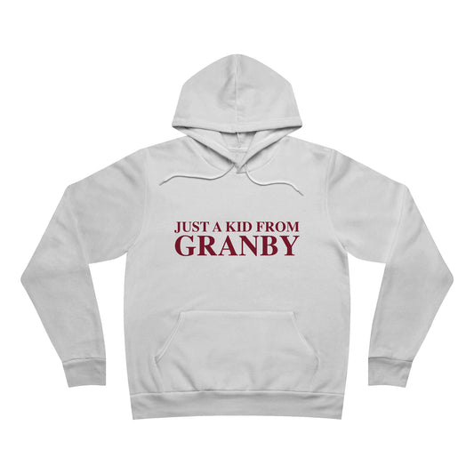 Just a kid from Granby Unisex Sponge Fleece Pullover Hoodie