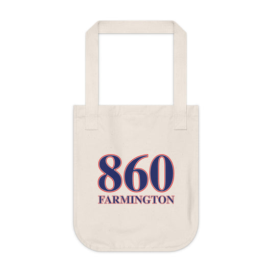 860 Farmington Red, White & Blue Organic Canvas Tote Bag