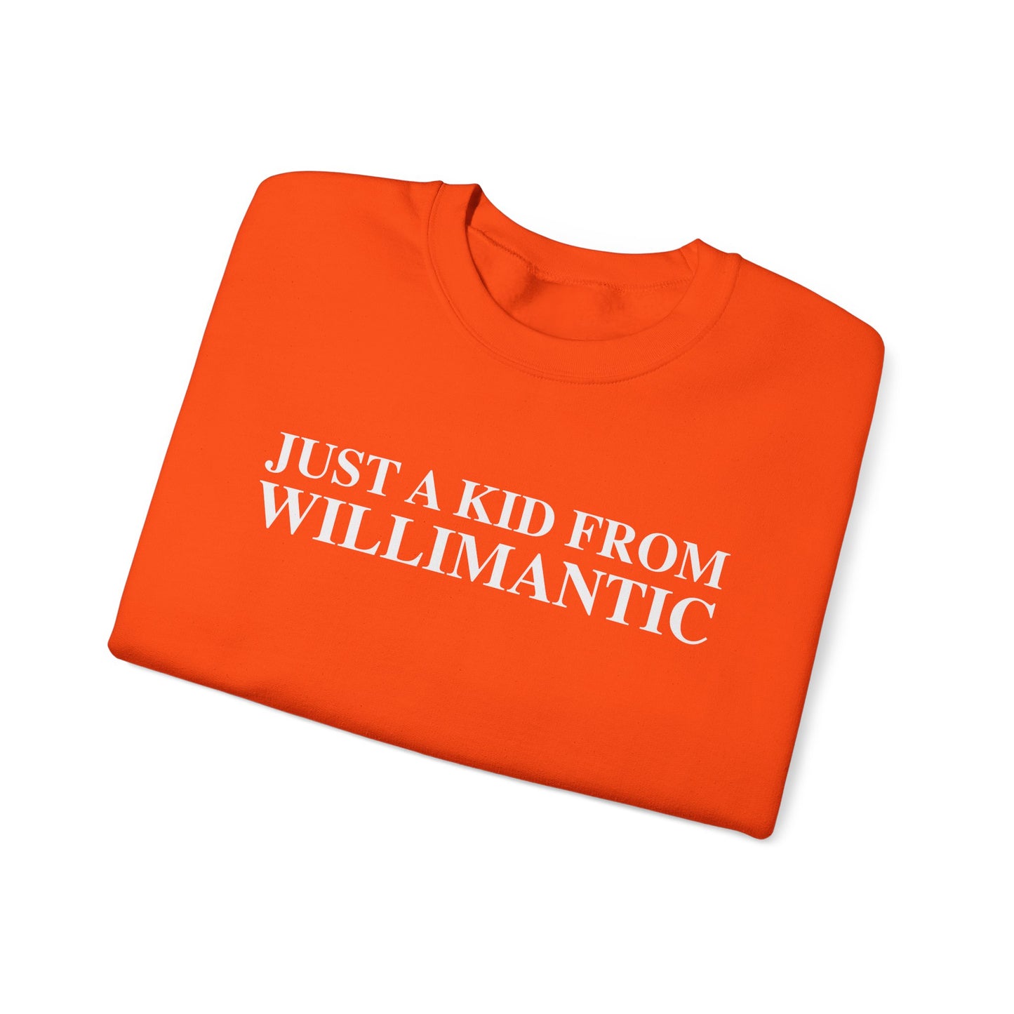 Just a kid from Willimantic Unisex Heavy Blend™ Crewneck Sweatshirt