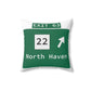 Vintage WCP Exit 63 Sign Spun Polyester Square Pillow