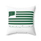 Glastonbury Connecticut St. Patrick’s Day Flag Spun Polyester Square Pillow