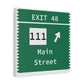 Vintage Merritt Parkway Exit 48 Sign Matte Canvas, Stretched, 1.25"