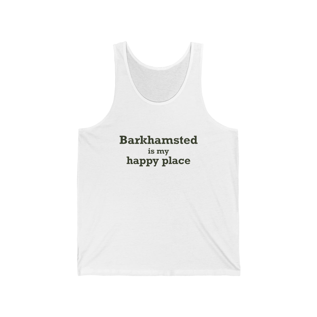 Barkhamsted is my Happy Place Unisex Jersey Tank Top