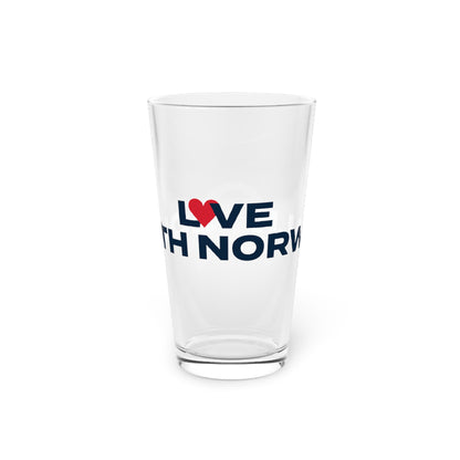 Love South Norwalk Pint Glass, 16oz