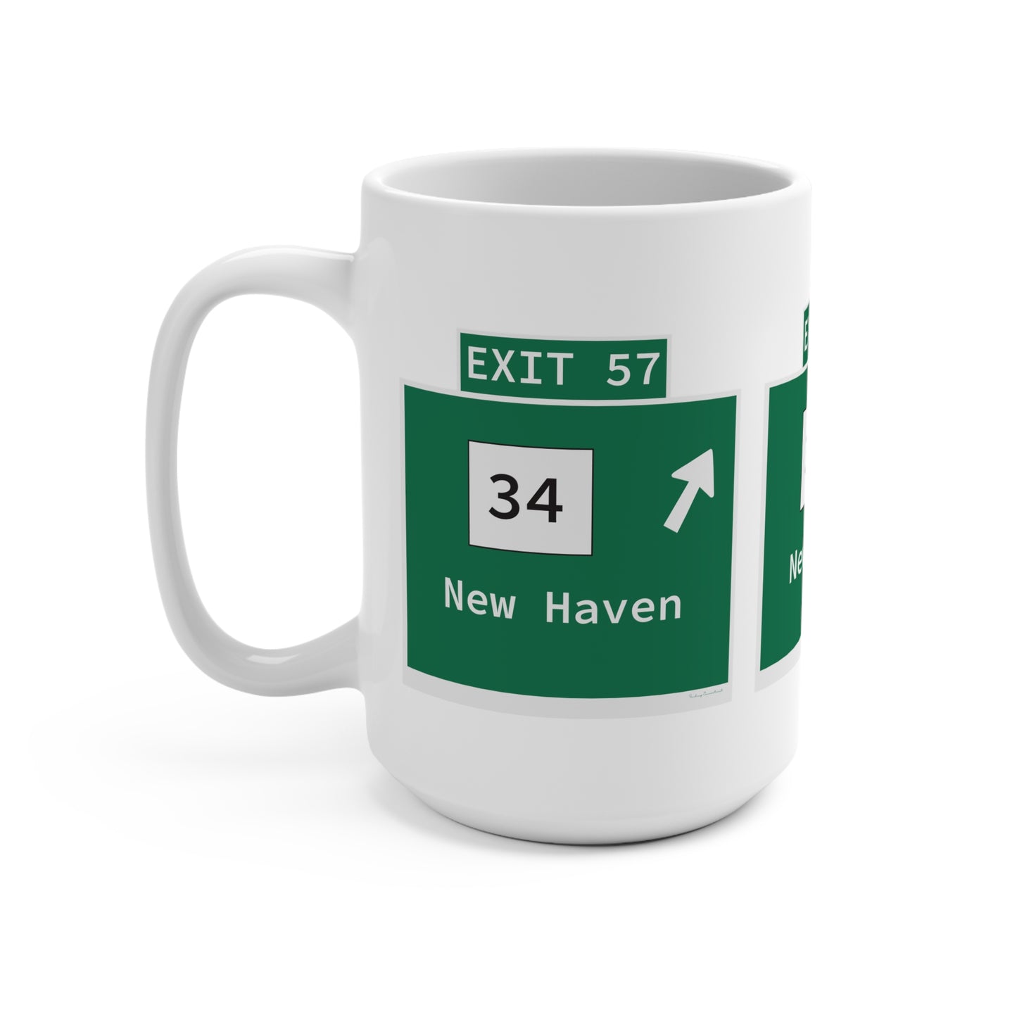 Vintage WCP Exit 57 Sign Mug 15oz