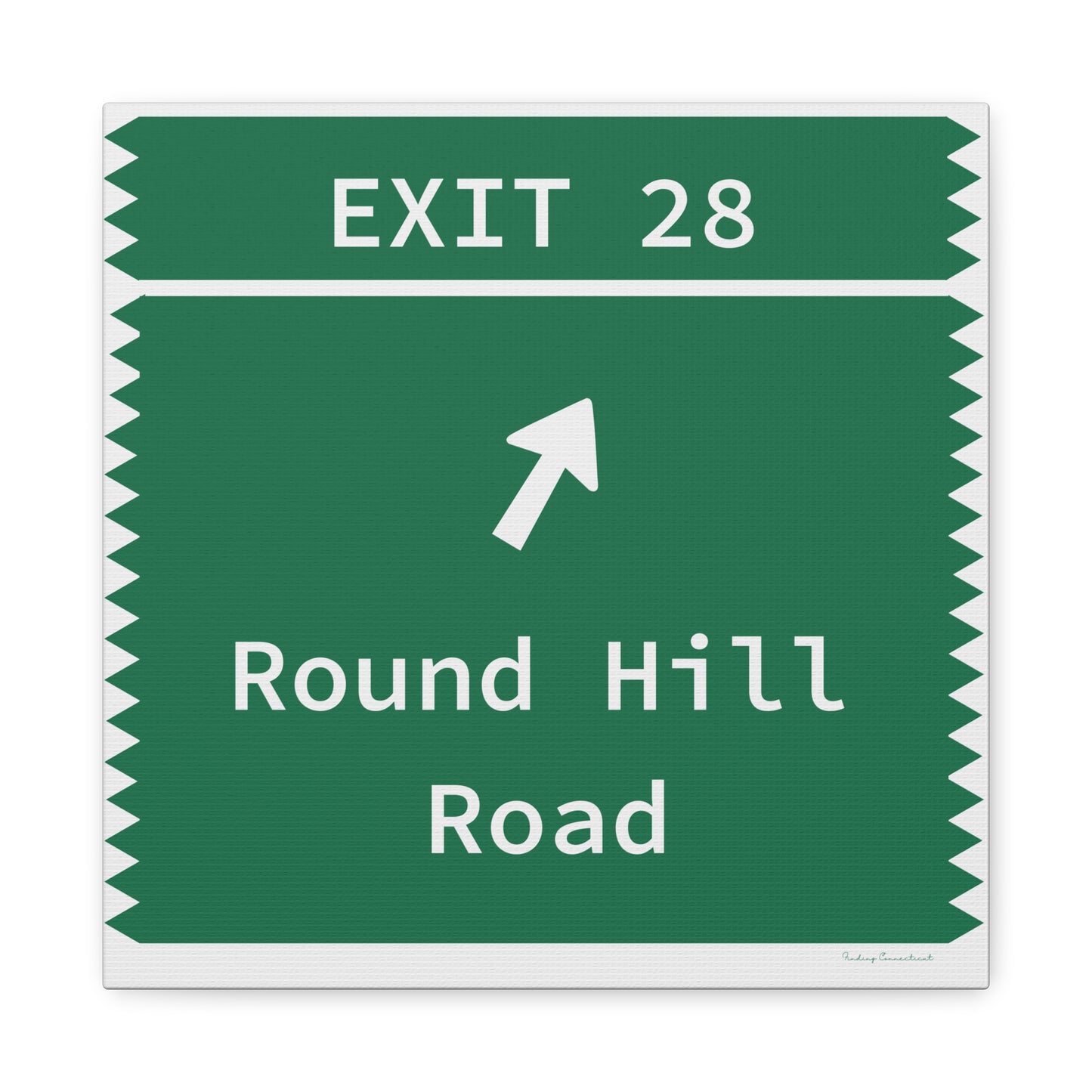Vintage Merritt Parkway Exit 28 Sign Matte Canvas, Stretched, 1.25"