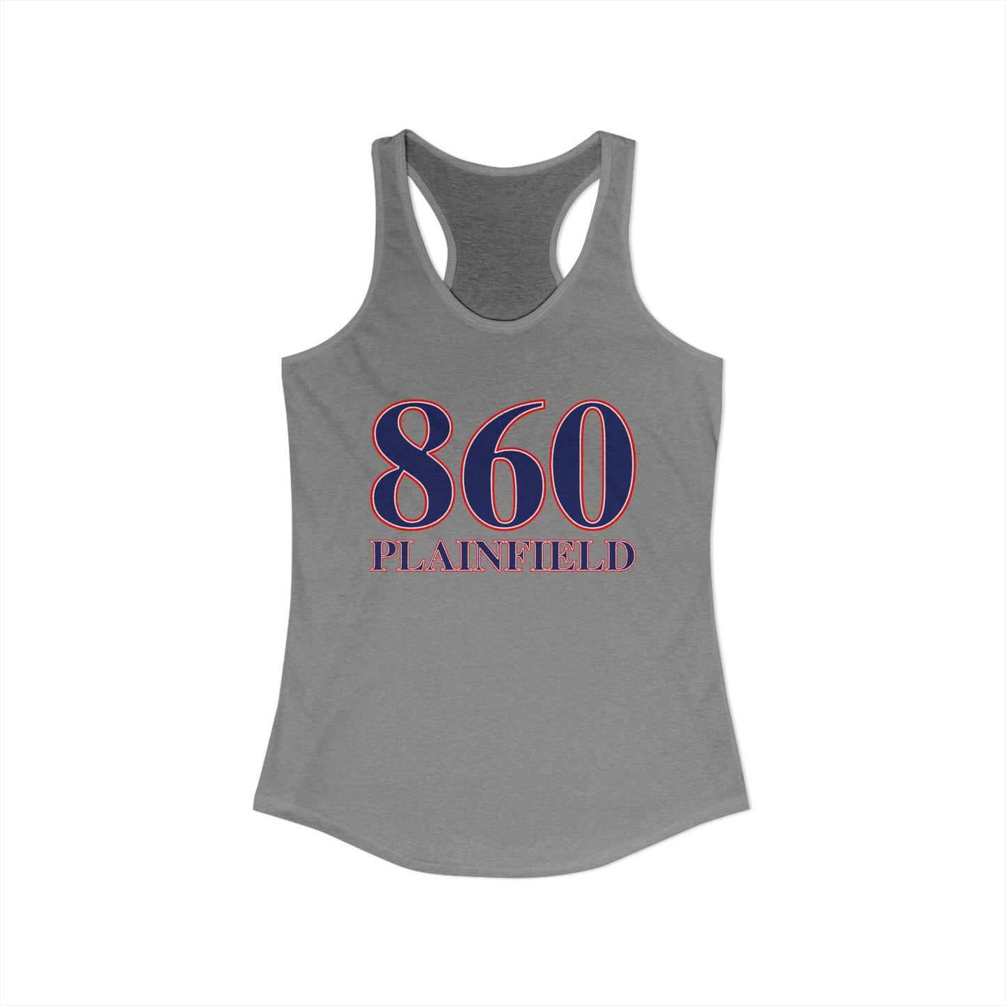 860 Plainfield Red, White & Blue Women's Ideal Racerback Tank Top