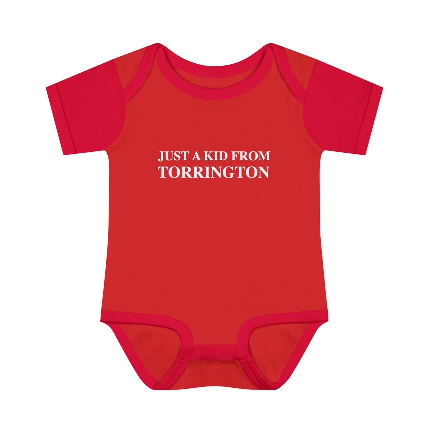Just a kid from Torrington Infant Baby Rib Bodysuit