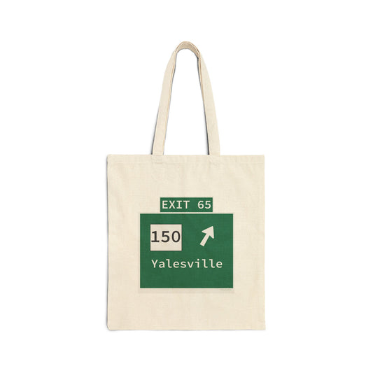 Vintage WCP Exit 65 Sign Cotton Canvas Tote Bag