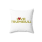 Love Trumbull Spun Polyester Square Pillow