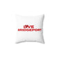 Love Bridgeport Spun Polyester Square Pillow