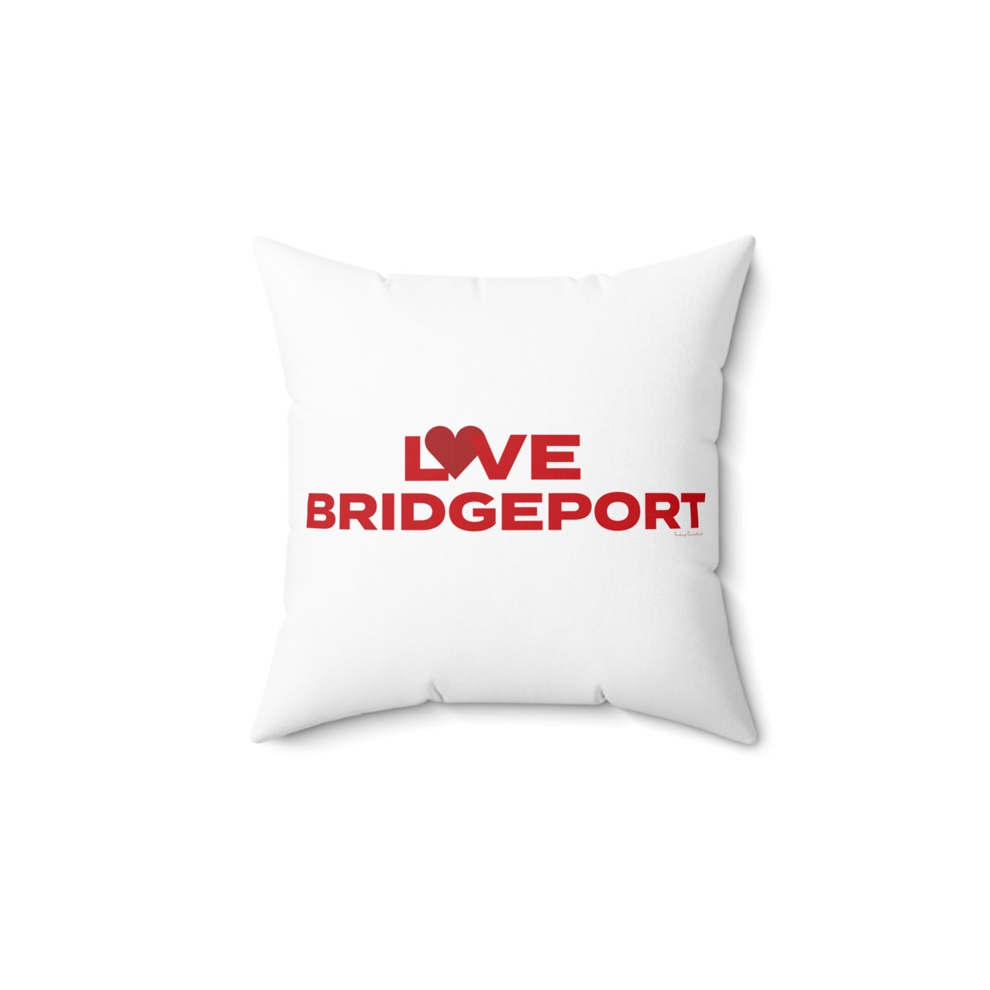 Love Bridgeport Spun Polyester Square Pillow
