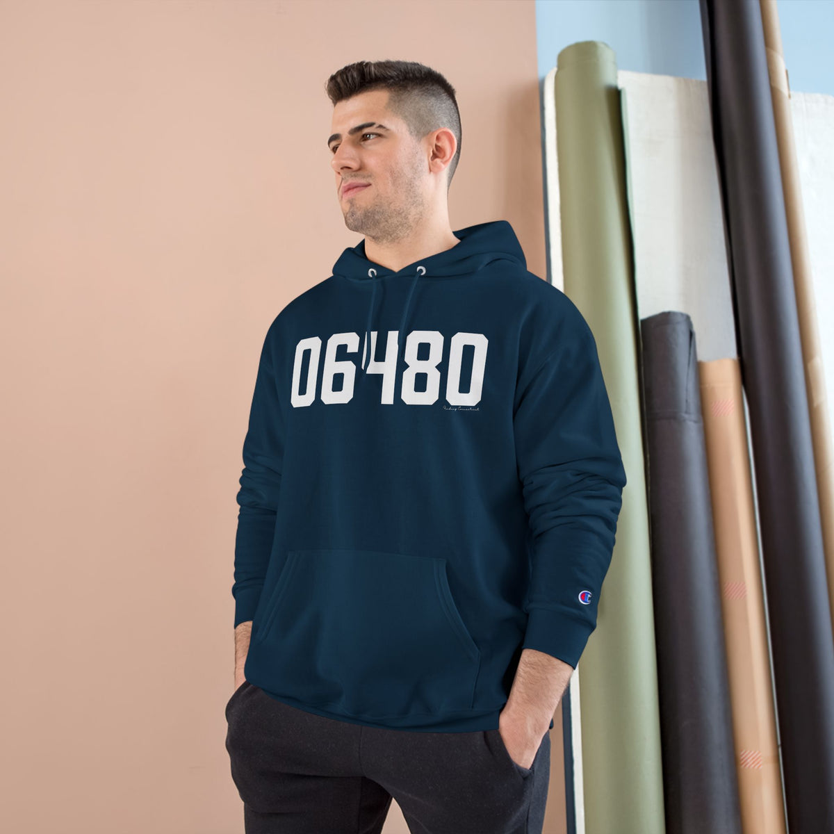 06480 Portland CT Zip Code Champion Hoodie