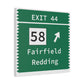 Vintage Merritt Parkway Exit 44 Sign Matte Canvas, Stretched, 1.25"