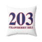 203 Strawberry Hill Red, White & Blue Spun Polyester Square Pillow