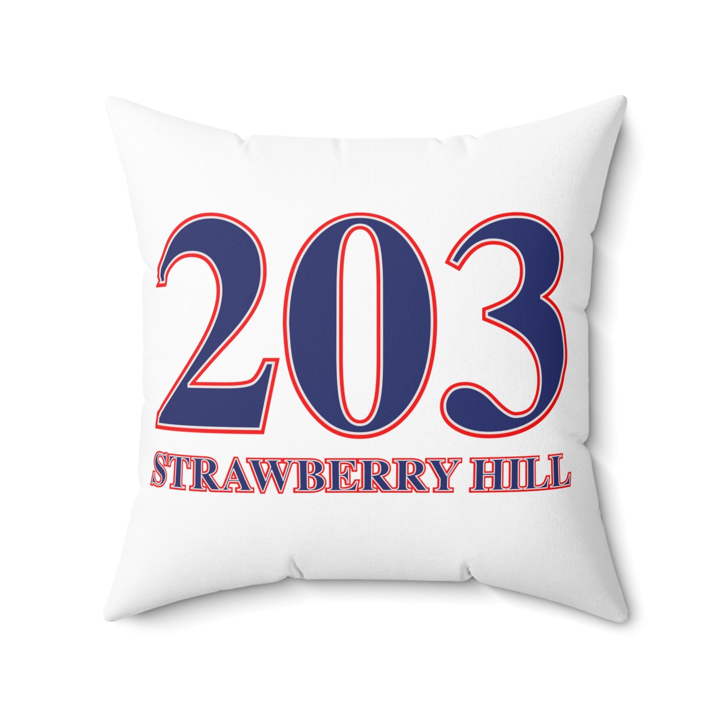 203 Strawberry Hill Red, White & Blue Spun Polyester Square Pillow