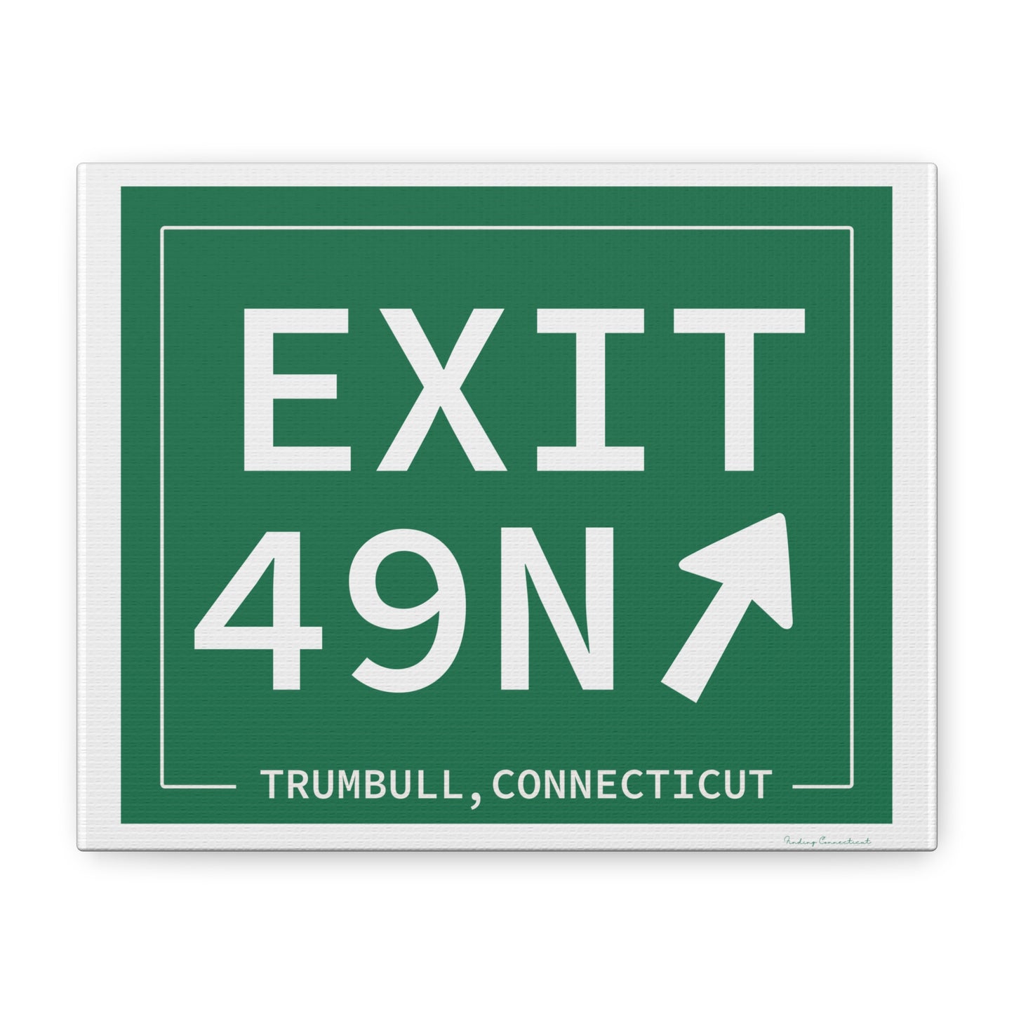 Vintage Exit 49N  Merritt Parkway Sign Matte Canvas, Stretched, 1.25"