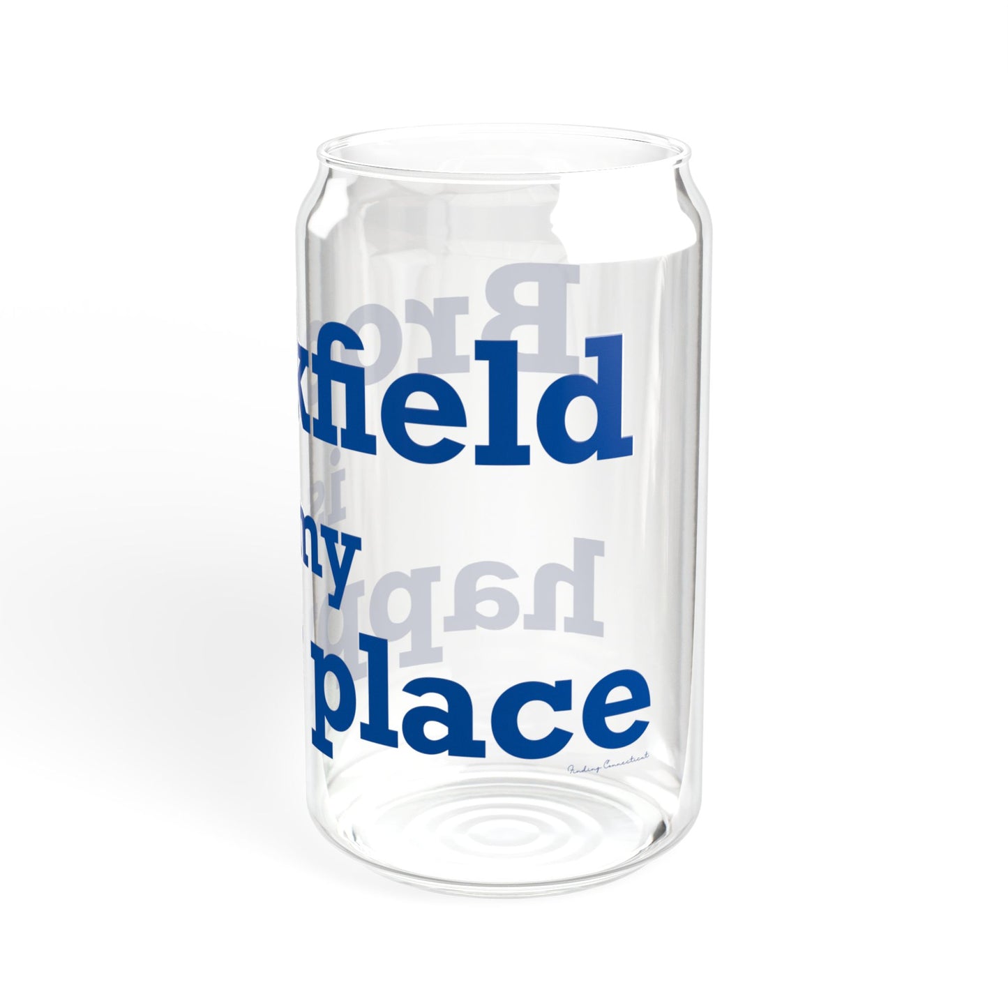 Brookfield Is My Happy Place Sipper Glass, 16oz