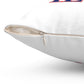203 Wilton Red White & Blue Spun Polyester Square Pillow