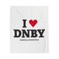 I Heart DNBY Velveteen Plush Blanket