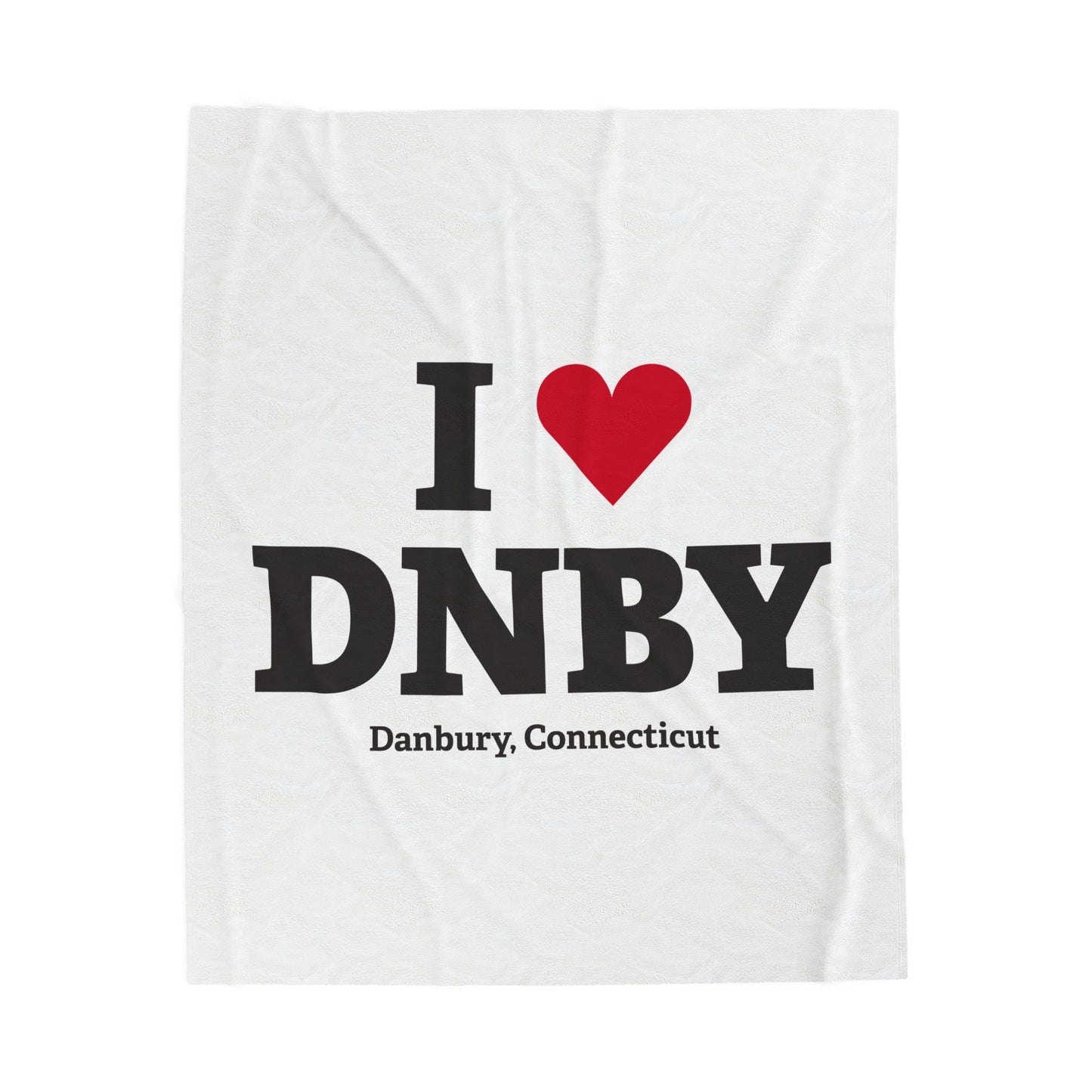 I Heart DNBY Velveteen Plush Blanket