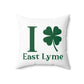 I Clover East Lyme Spun Polyester Square Pillow