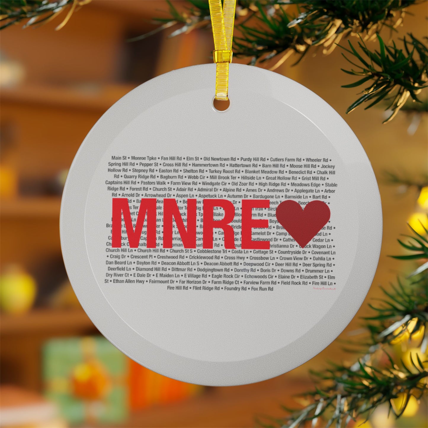 Monroe Love Glass Ornaments