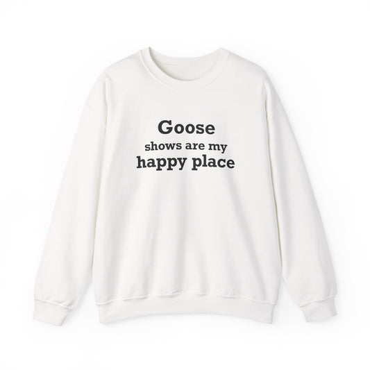 Goose Shows Are My Happy Place - Black Unisex Heavy Blend™ Crewneck Sweatshirt