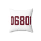 06801 Bethel Connecticut Zip Code Spun Polyester Square Pillow