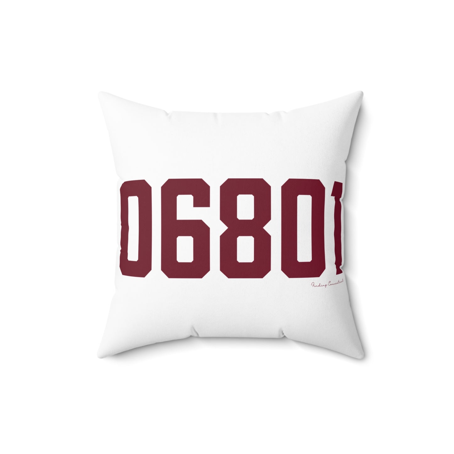 06801 Bethel Connecticut Zip Code Spun Polyester Square Pillow