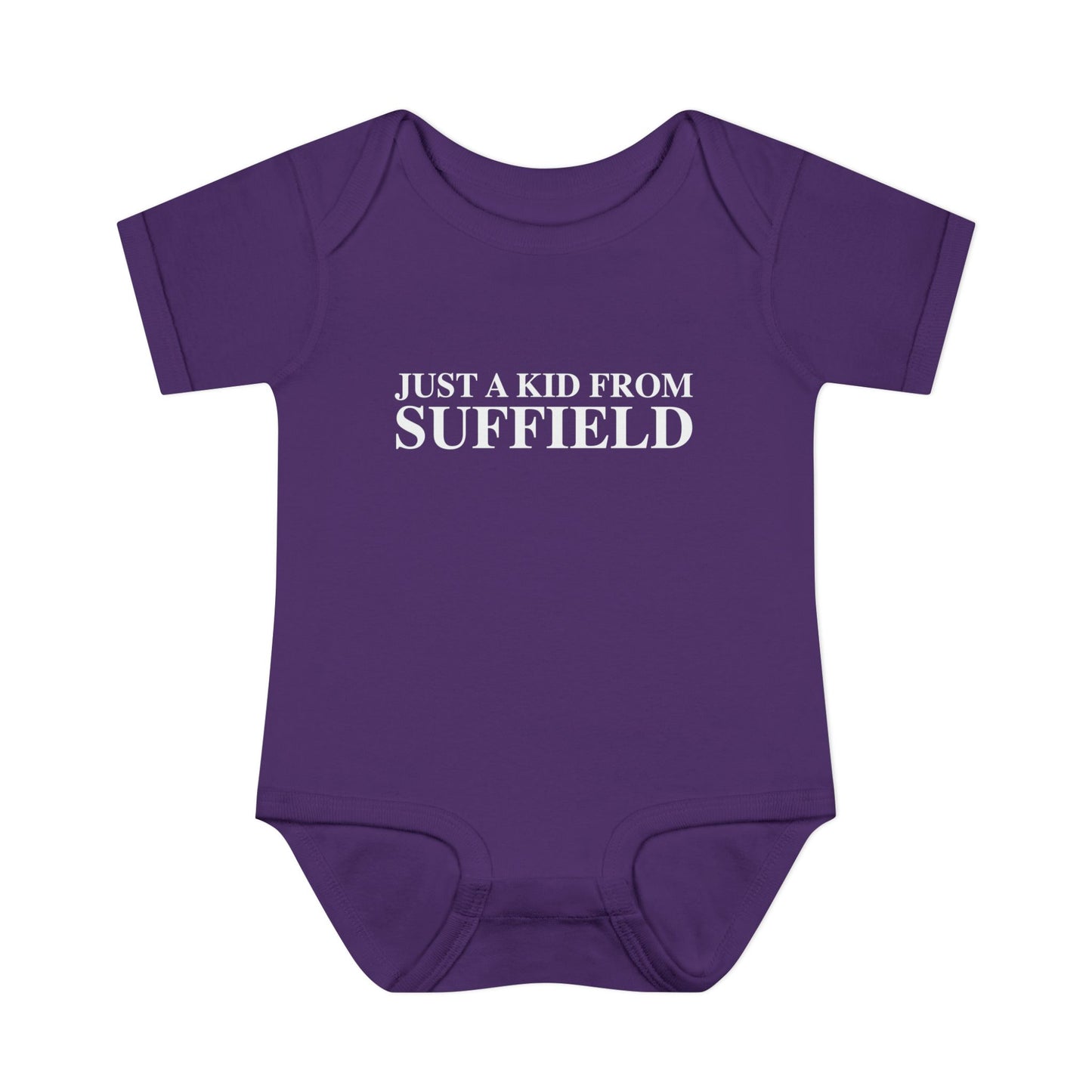 Just a kid from Suffield Infant Baby Rib Bodysuit
