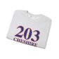 203 Cheshire Red White & Blue Unisex Heavy Blend™ Crewneck Sweatshirt