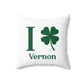 I Clover Vernon Spun Polyester Square Pillow
