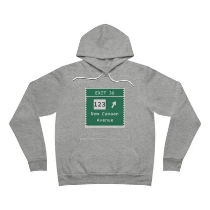 Vintage Merritt Parkway Exit 38 Sign Unisex Sponge Fleece Pullover Hoodie