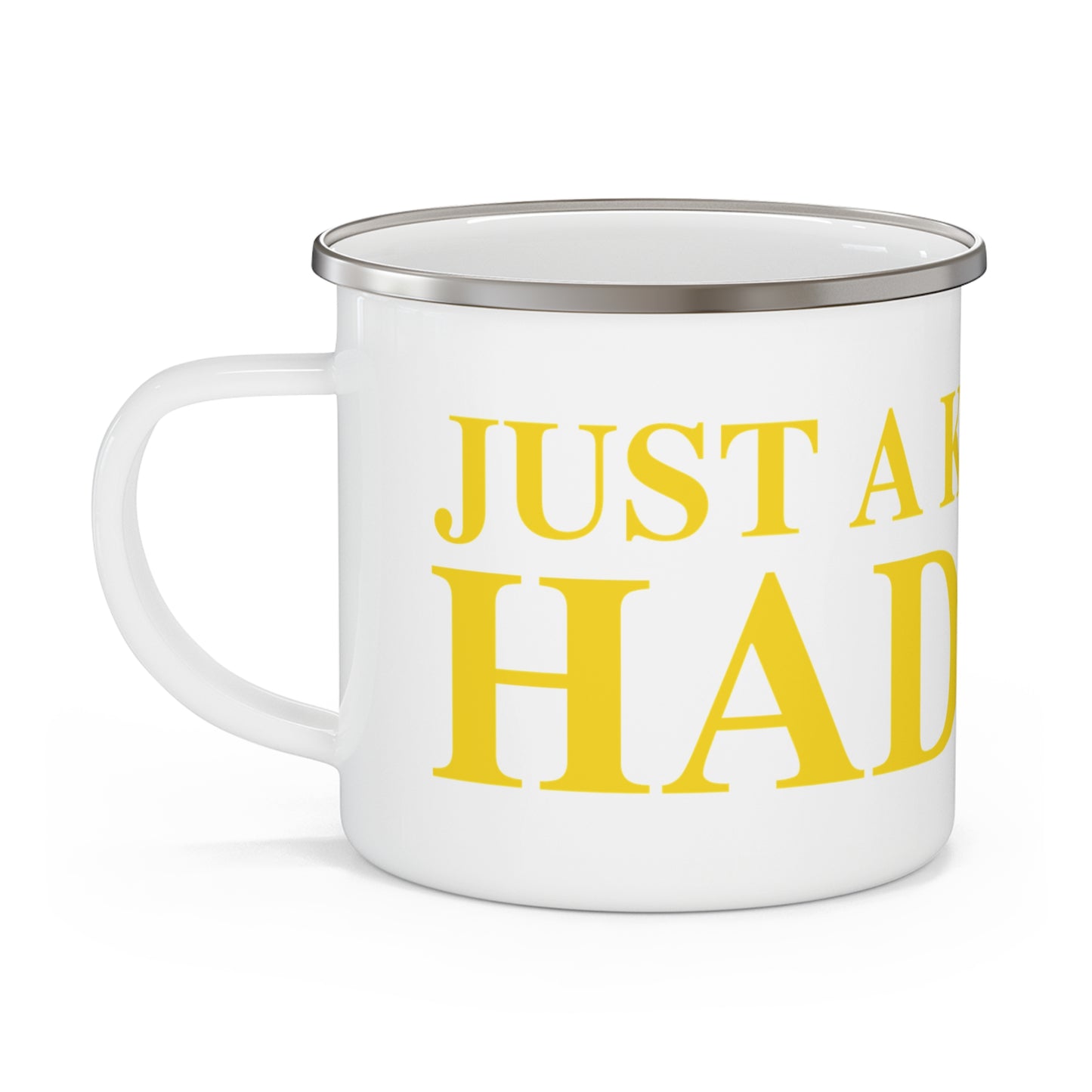 Just a kid from Haddam Enamel Camping Mug