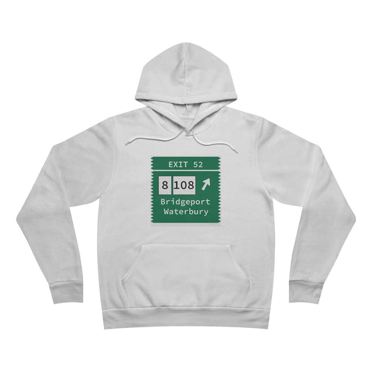 Vintage Merritt Parkway Exit 52 Sign Unisex Sponge Fleece Pullover Hoodie