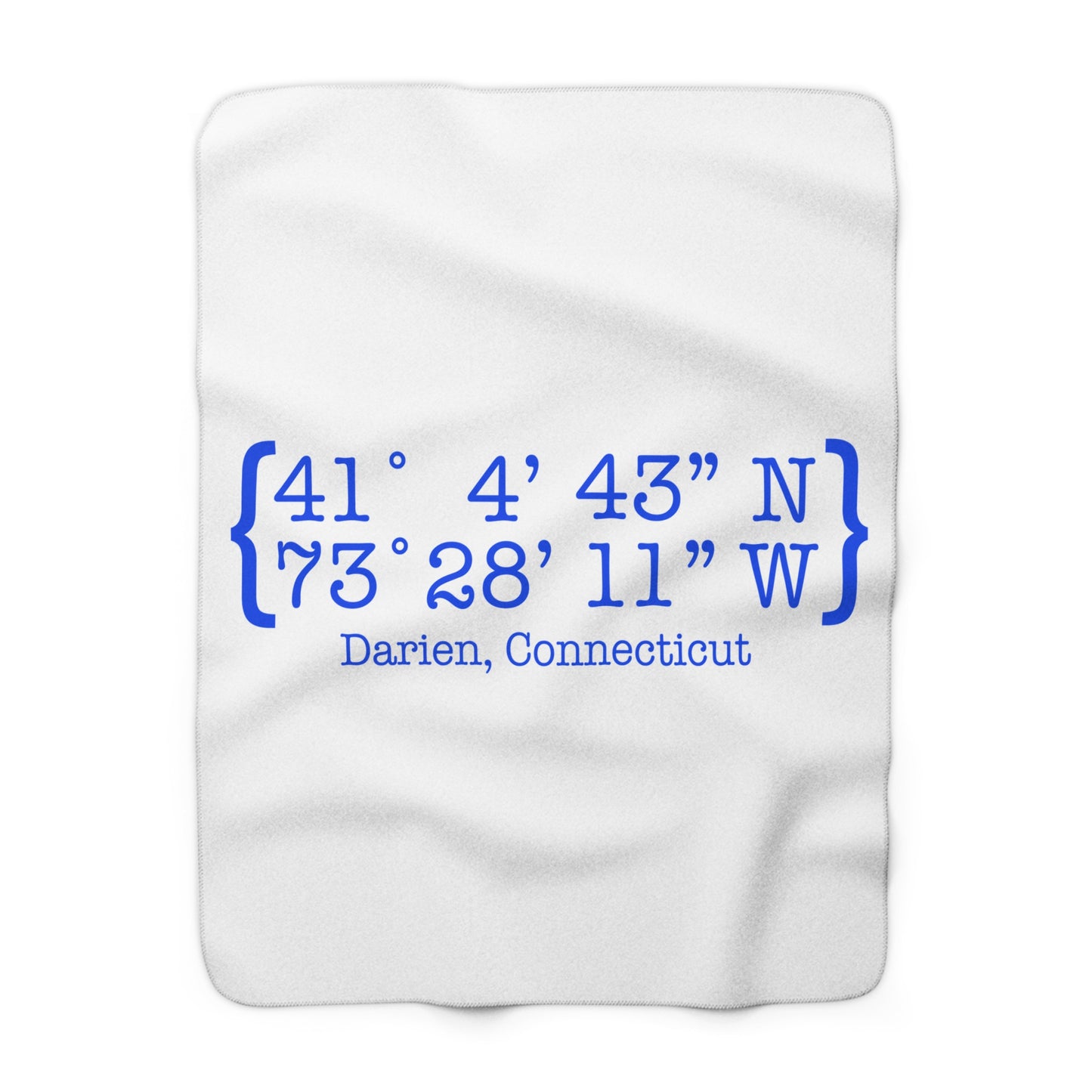 Darien Coordinates Sherpa Fleece Blanket